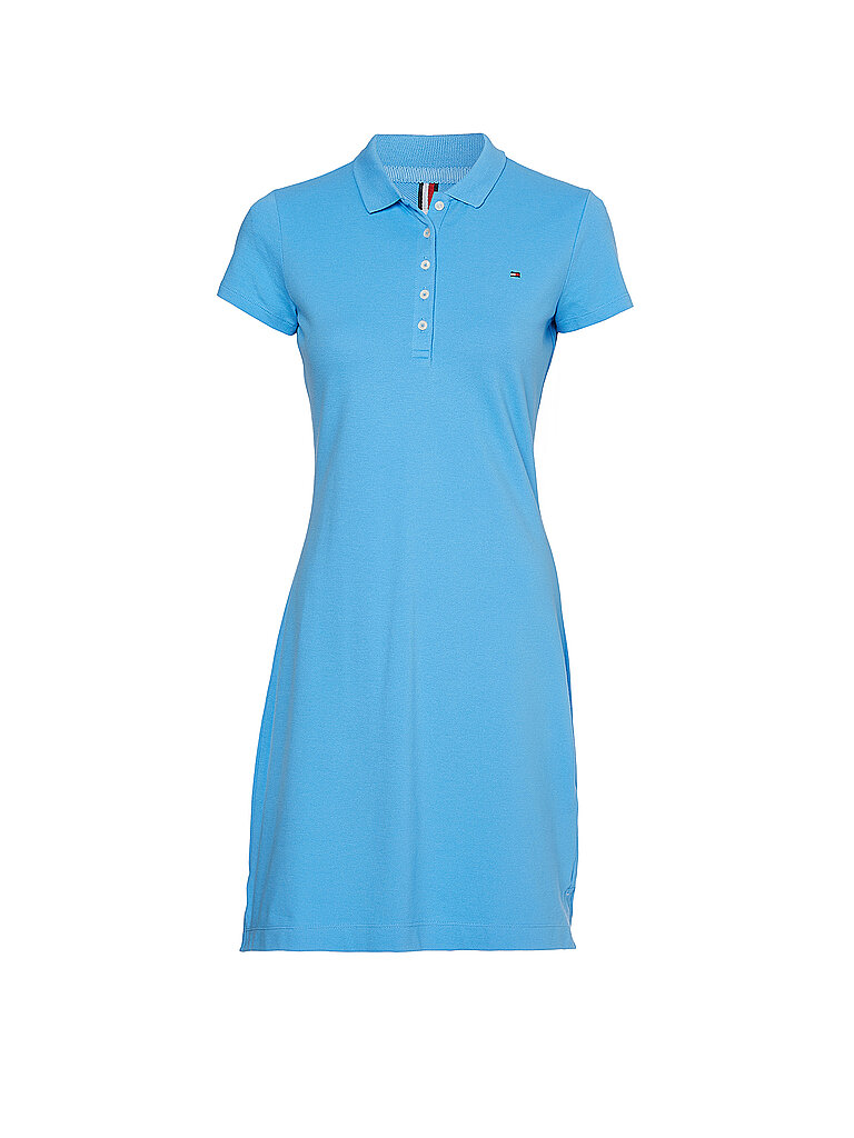 TOMMY HILFIGER Polokleid Slim Fit blau | XS